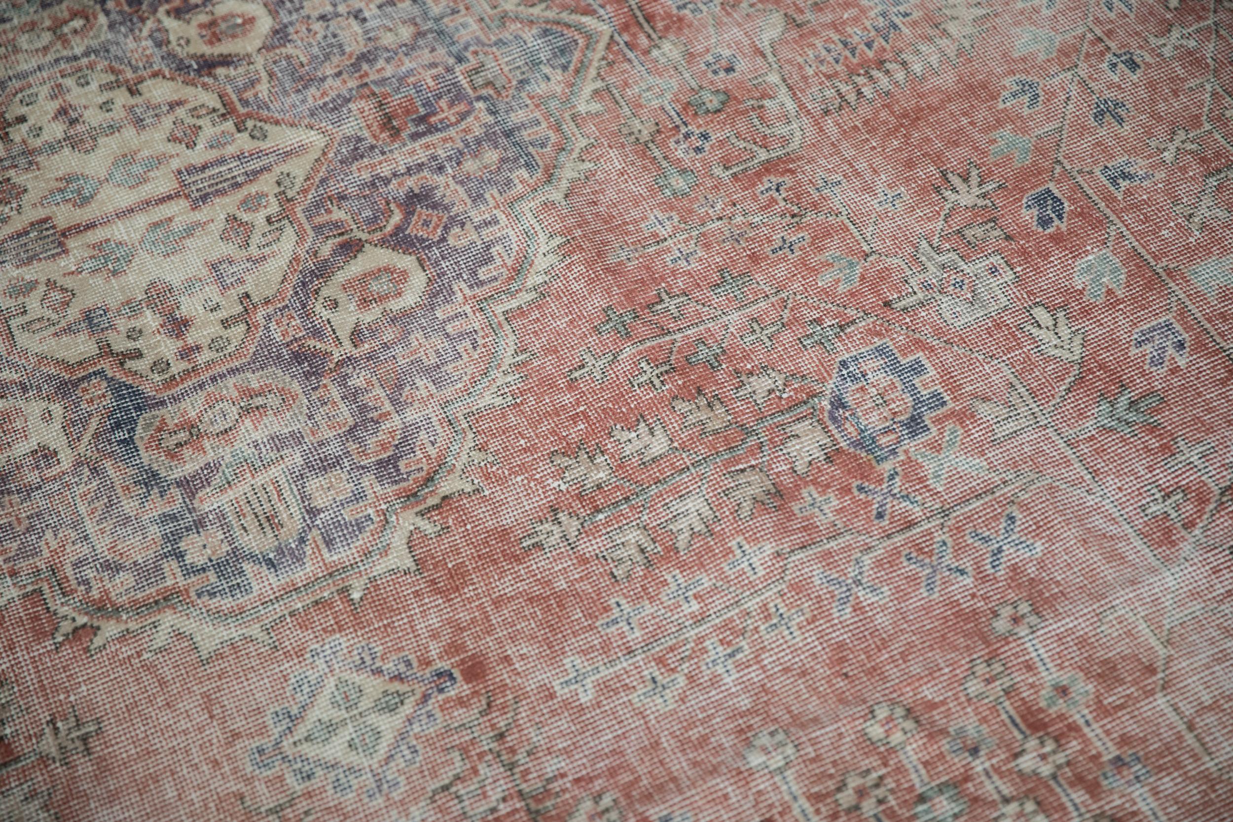 Late 20th Century Vintage Distressed Sparta Carpet For Sale