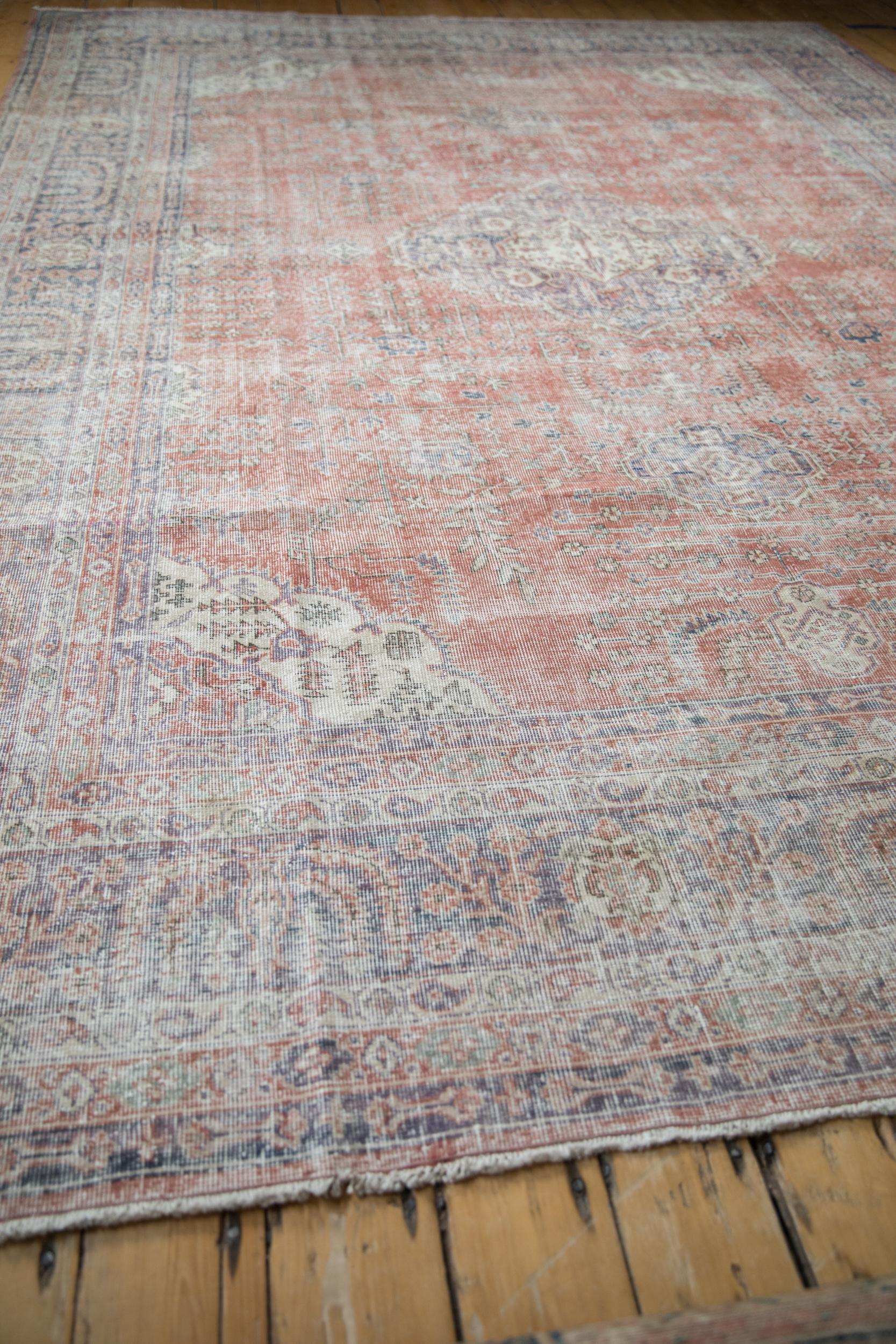 Wool Vintage Distressed Sparta Carpet For Sale