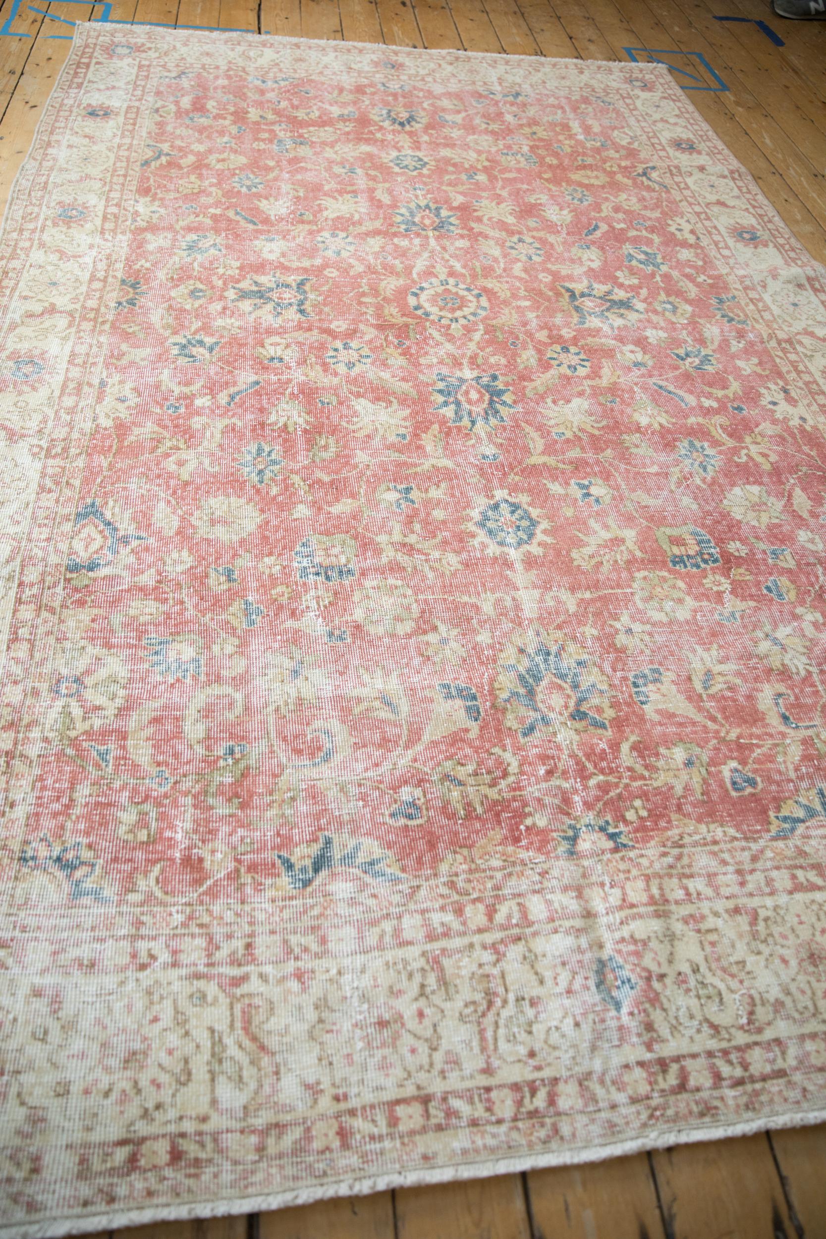 Wool Vintage Distressed Sparta Carpet For Sale