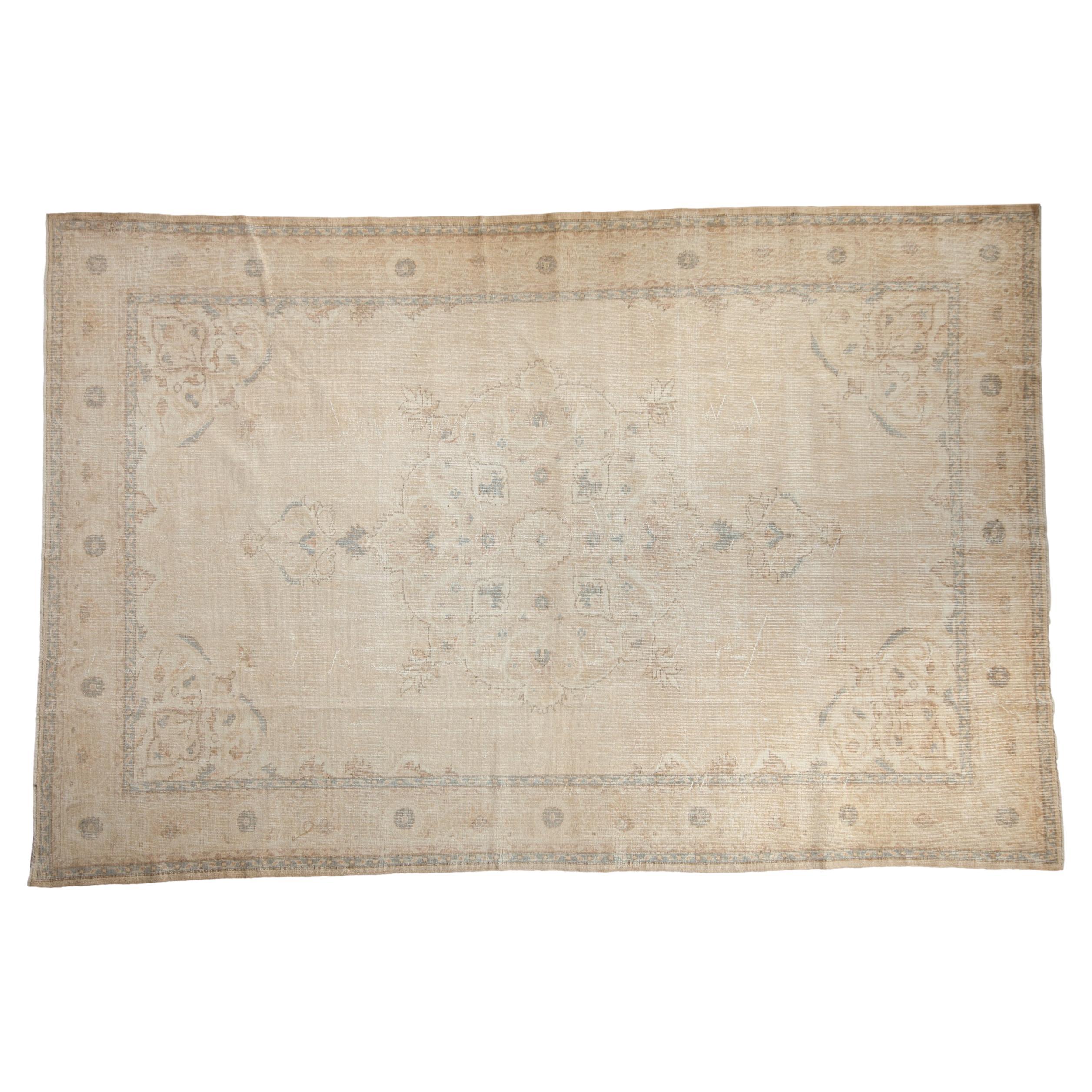 Vintage Distressed Sparta Carpet For Sale