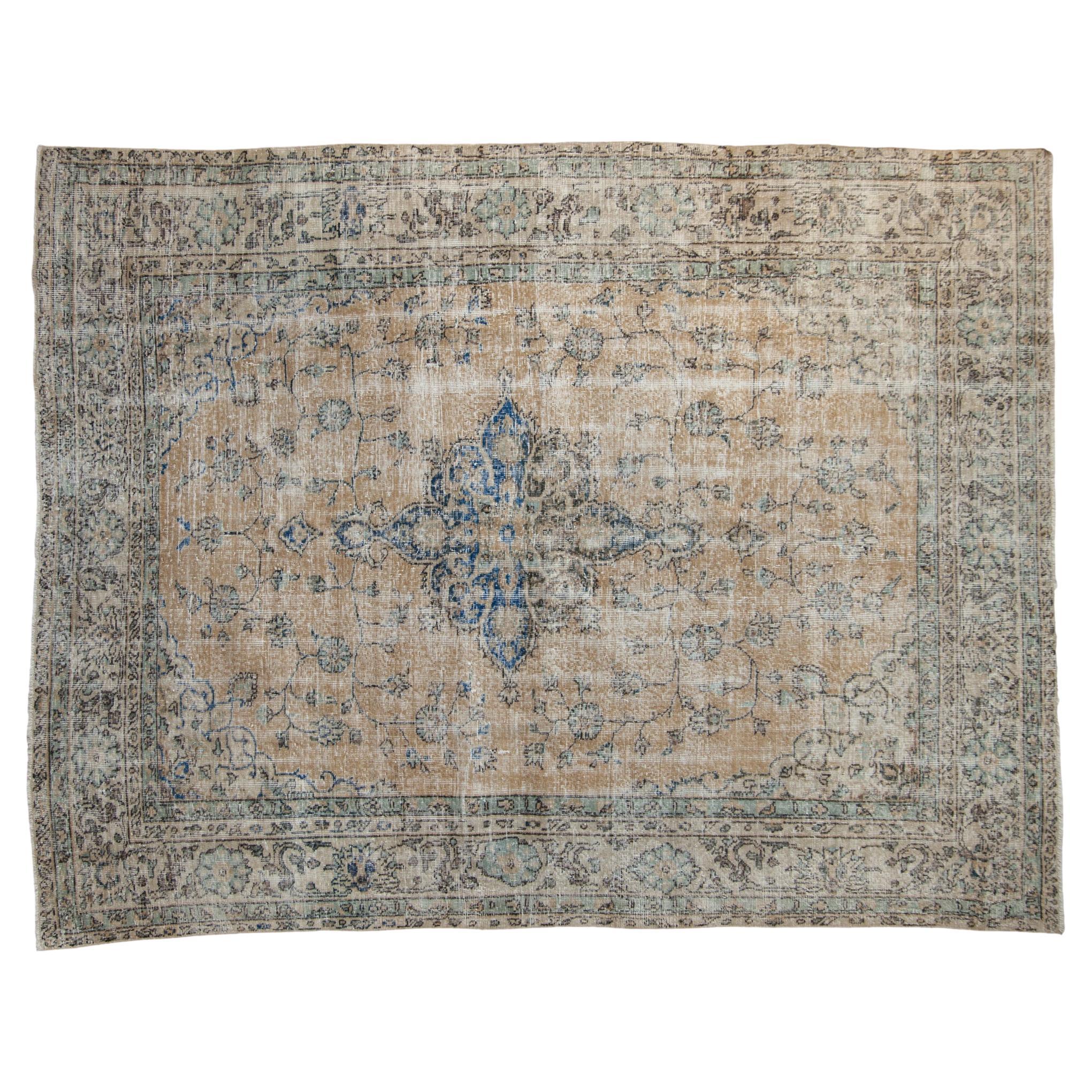 Vintage Distressed Sparta Carpet For Sale