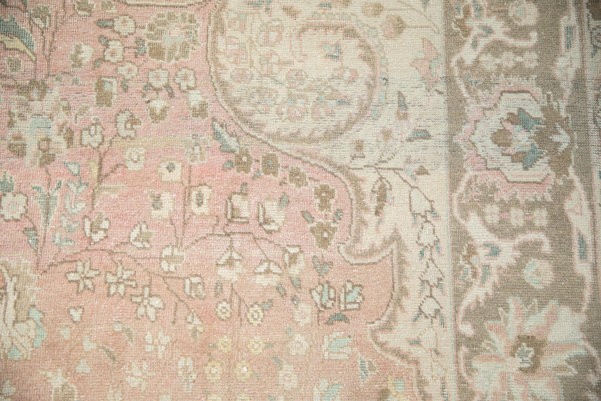 Persian Vintage Distressed Tabriz Carpet For Sale