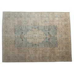 Vintage Distressed Tabriz Carpet