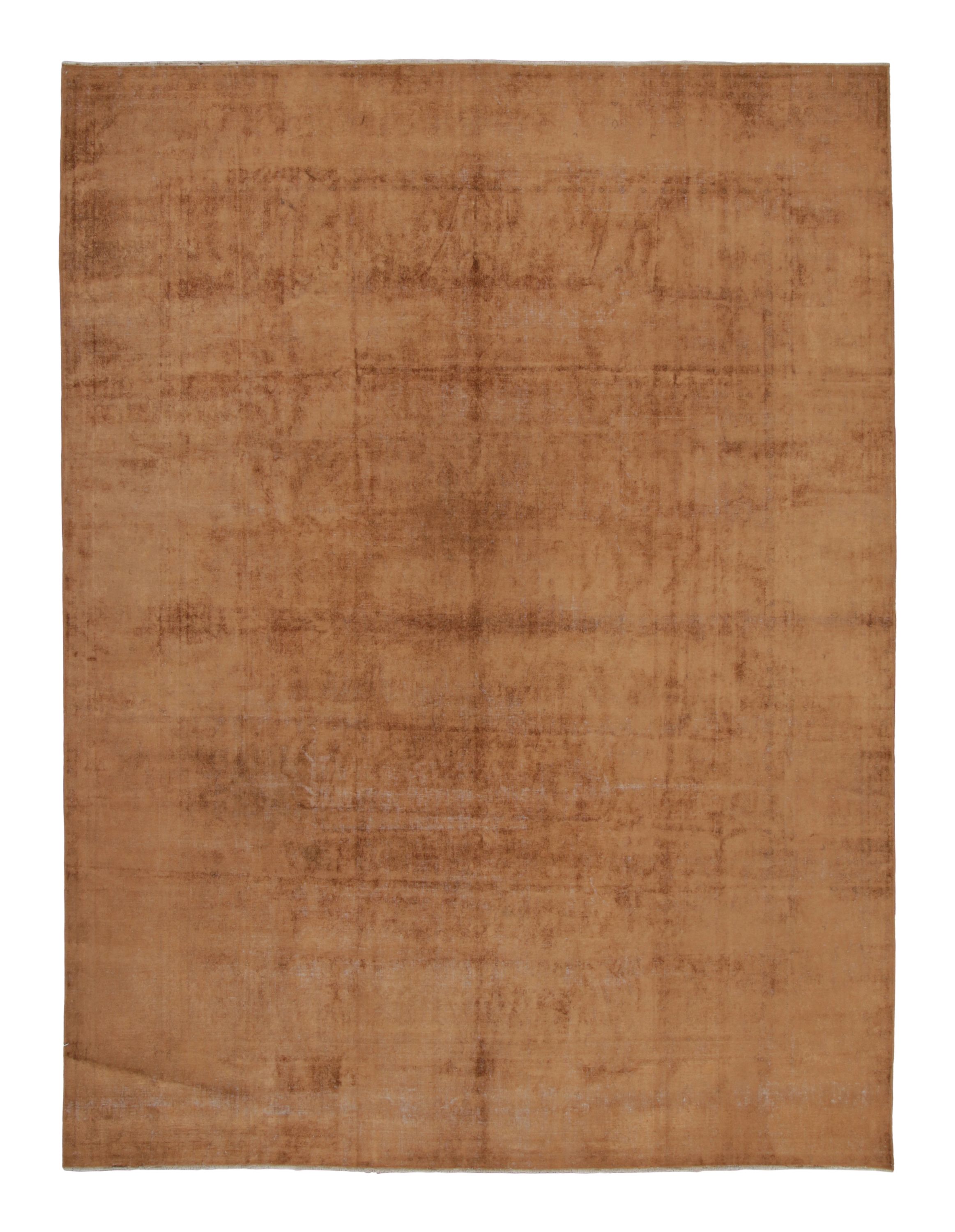 Vintage Distressed Textural Rug in Beige & Brown Tones - Rug & Kilim For Sale