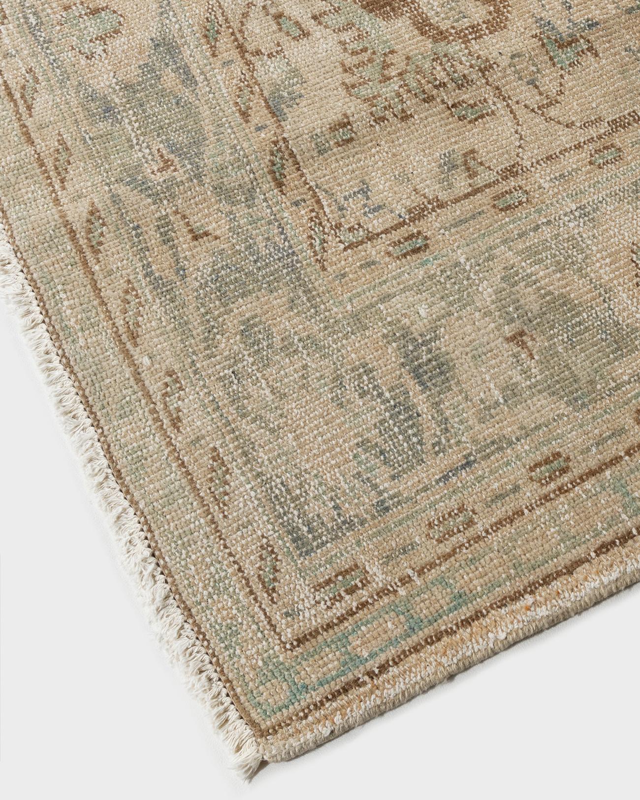 20th Century Vintage Distressed Turkish Oushak Rug 7'4 x 10'10 For Sale