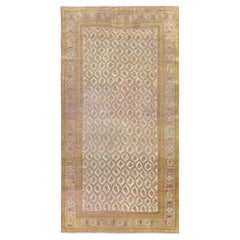Alfombra de lana estampada Vintage Distressed Unique 4'9''x9'2''
