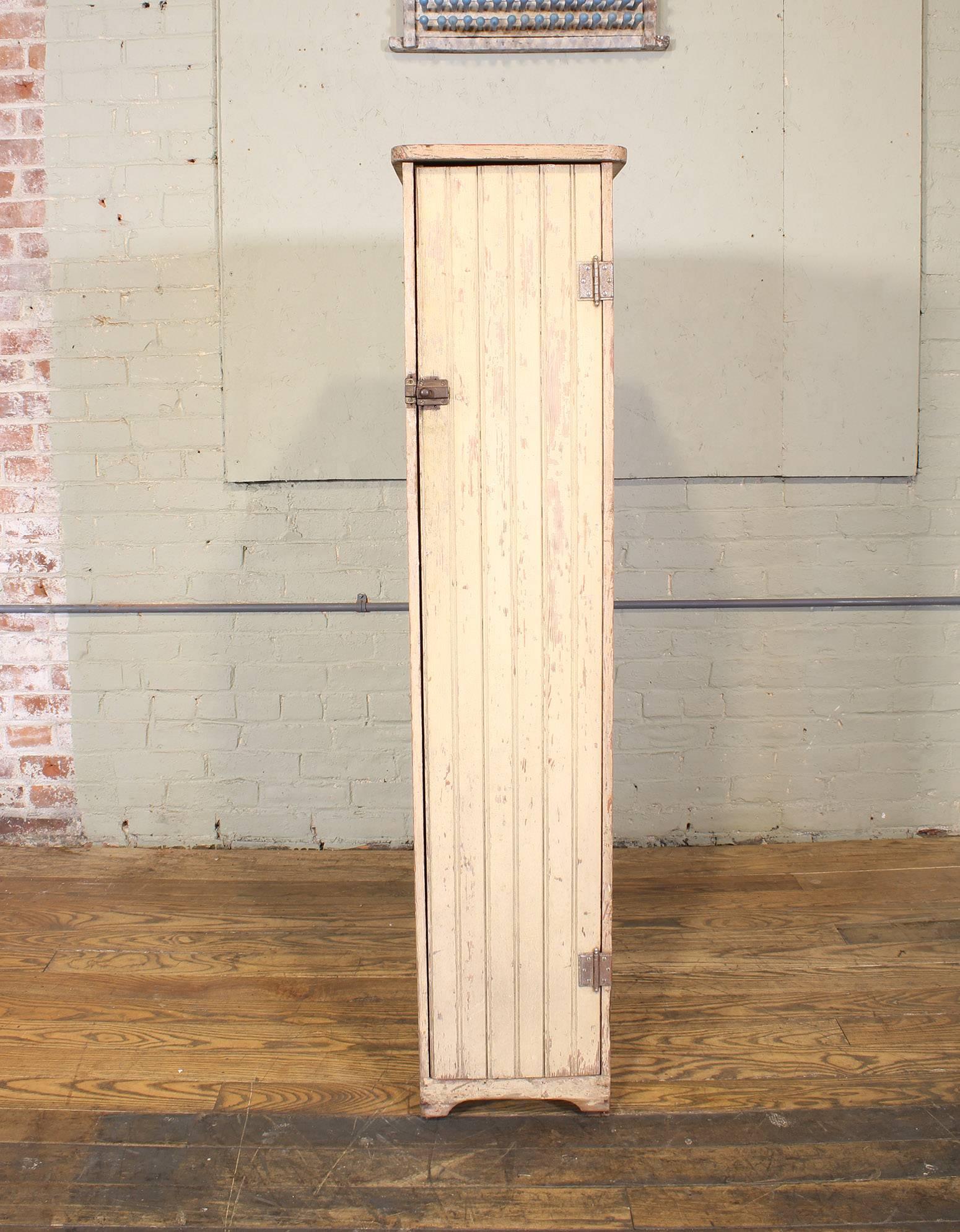Vintage Distressed Wooden Storage Locker For Sale At 1stdibs