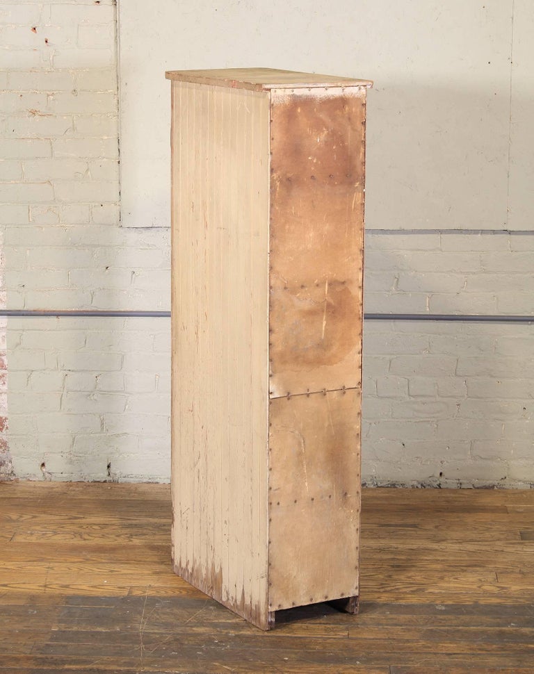 Vintage Distressed Wooden Storage Locker at 1stDibs