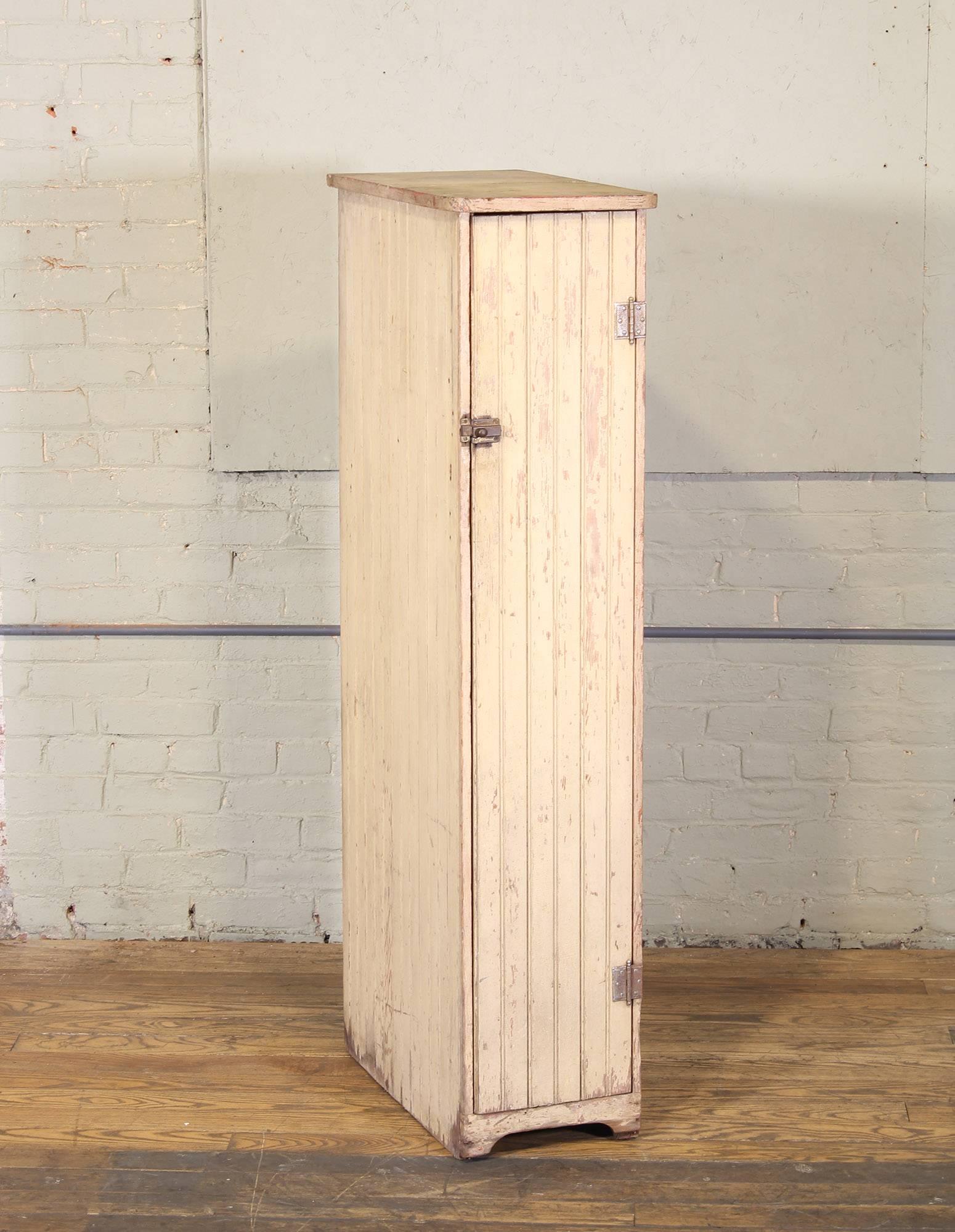 20th Century Vintage Distressed Wooden Storage Locker