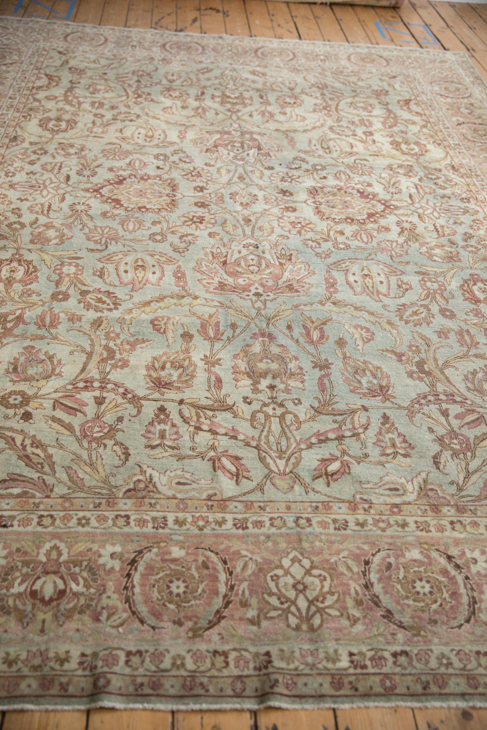 Vintage Distressed Yezd Carpet In Fair Condition For Sale In Katonah, NY