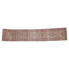 Tappeto Yezd vintage e invecchiato Runner