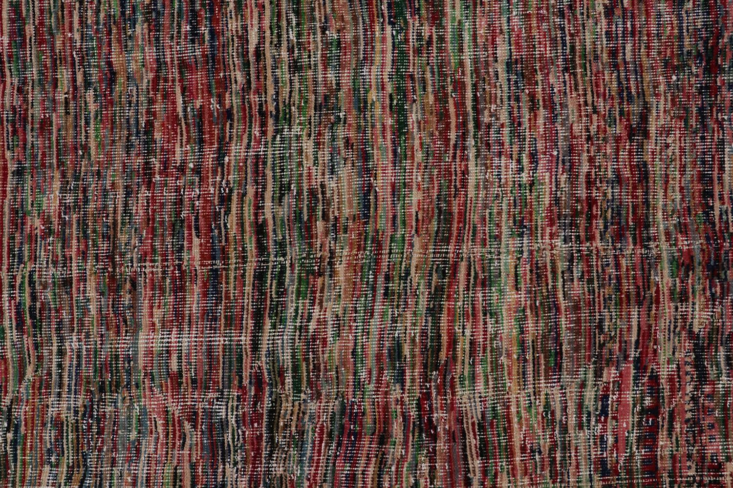 Metà XX secolo Tappeto Zeki Muren vintage con motivi policromatici, di Rug & Kilim in vendita