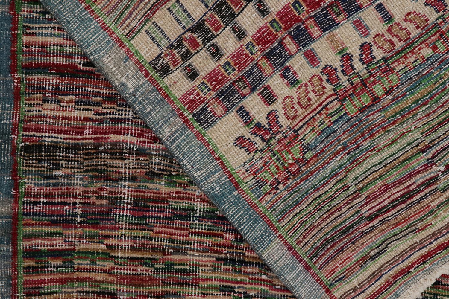 Lana Tappeto Zeki Muren vintage con motivi policromatici, di Rug & Kilim in vendita