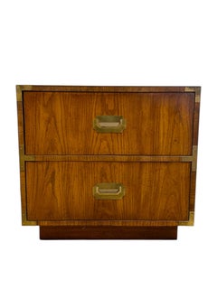 Vintage Dixie Campaigner Two Drawer End Table