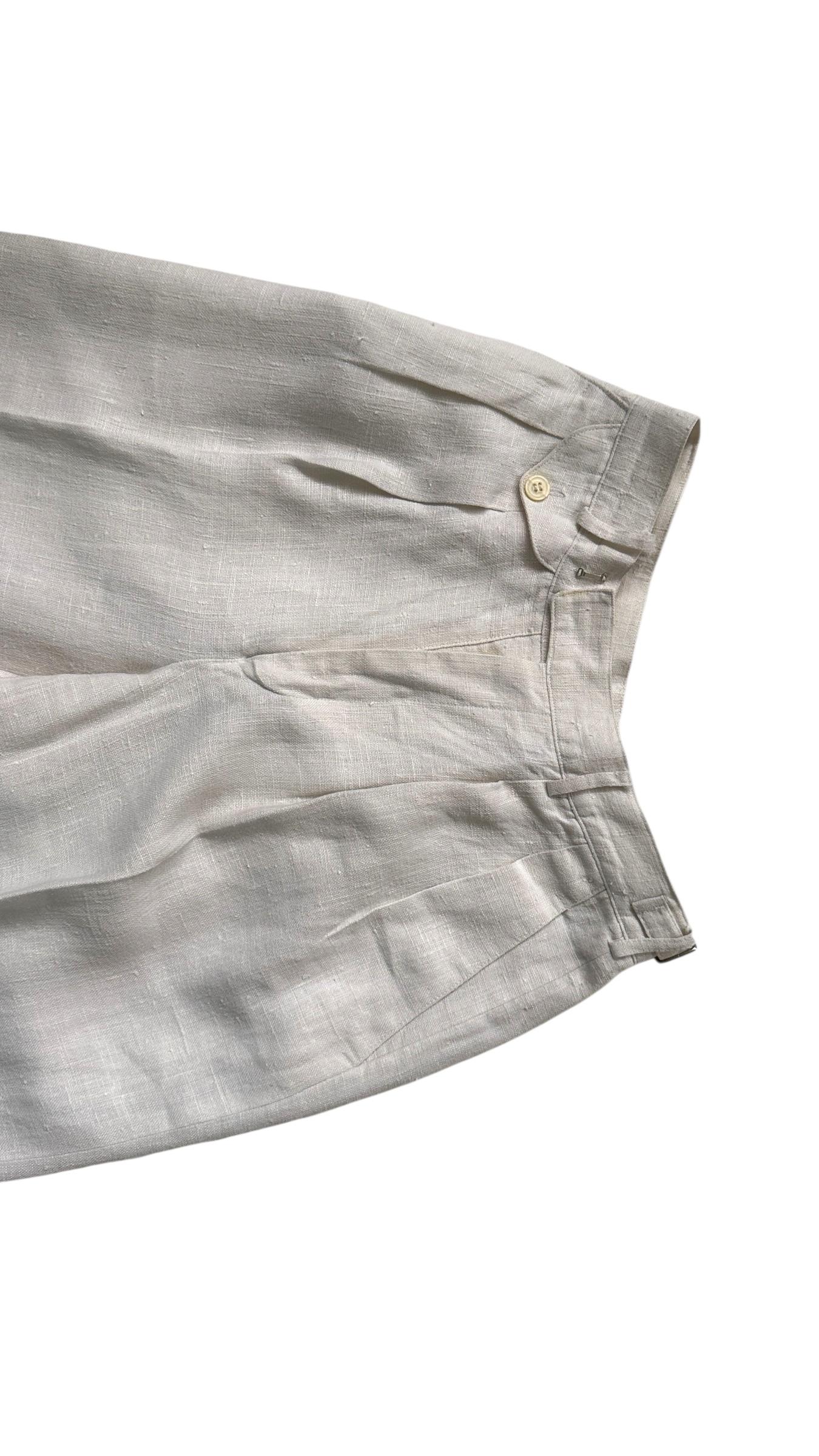 Vintage DKNY Ivory Casual Linen Suit im Angebot 11