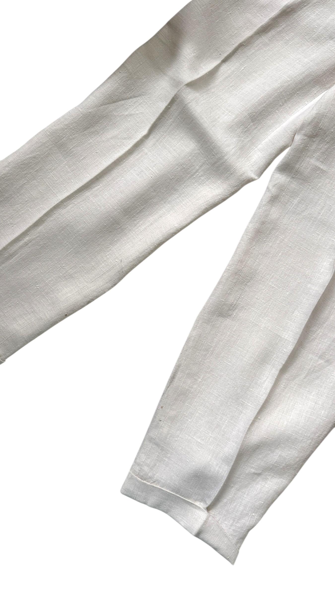 Vintage DKNY Ivory Casual Linen Suit im Angebot 12