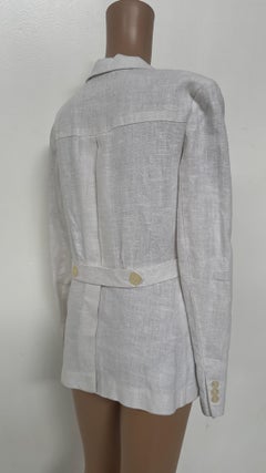 Vintage DKNY Ivory Casual Linen Suit