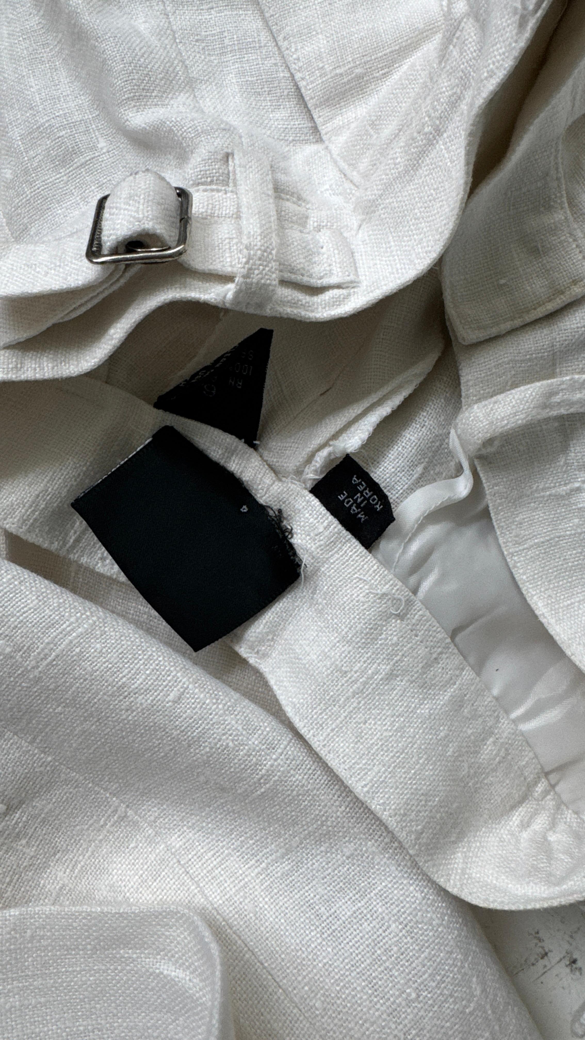 Vintage DKNY Ivory Casual Linen Suit im Zustand „Gut“ im Angebot in Milano, IT