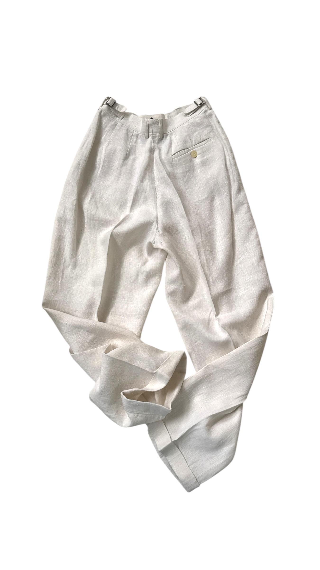 Vintage DKNY Ivory Casual Linen Suit im Angebot 1