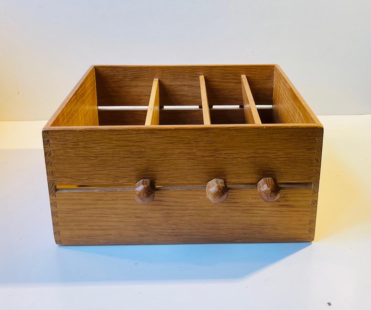 Mid-Century Modern Vintage Document Organizer in Oak from Catholic Church, 1960s For Sale
