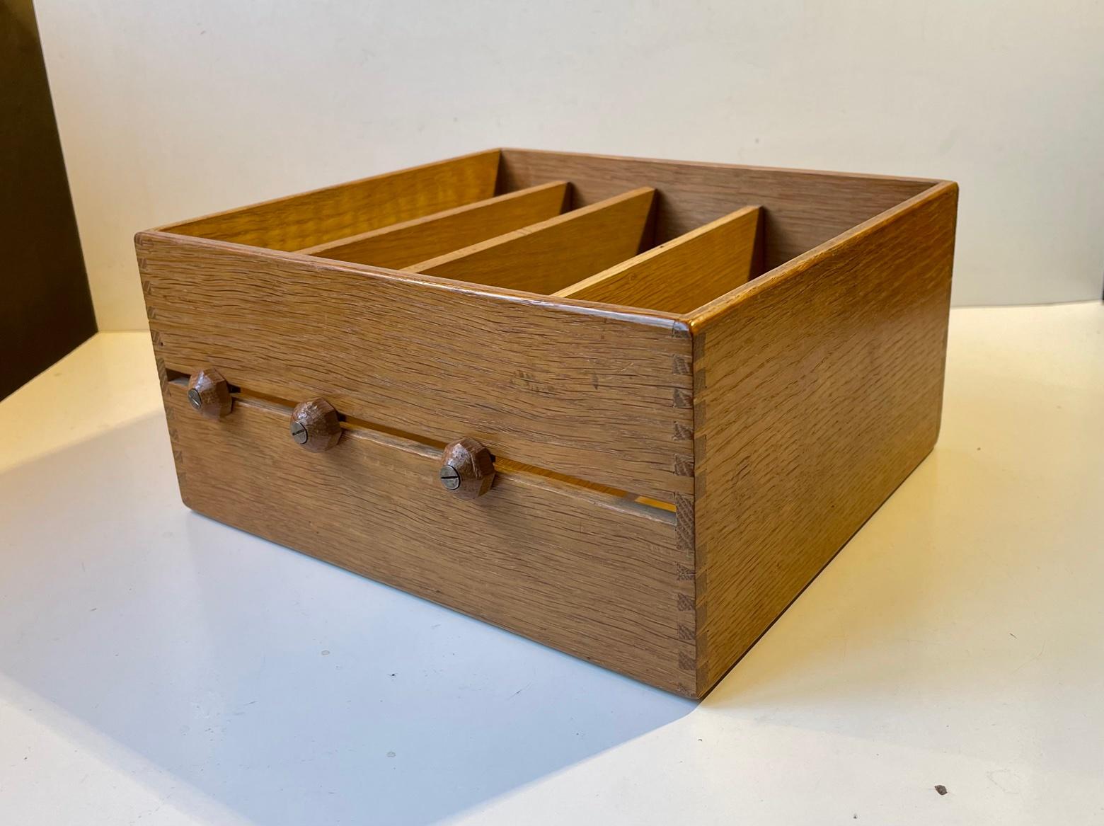 Vintage Document Organizer in Oak from Catholic Church, 1960s In Good Condition For Sale In Esbjerg, DK