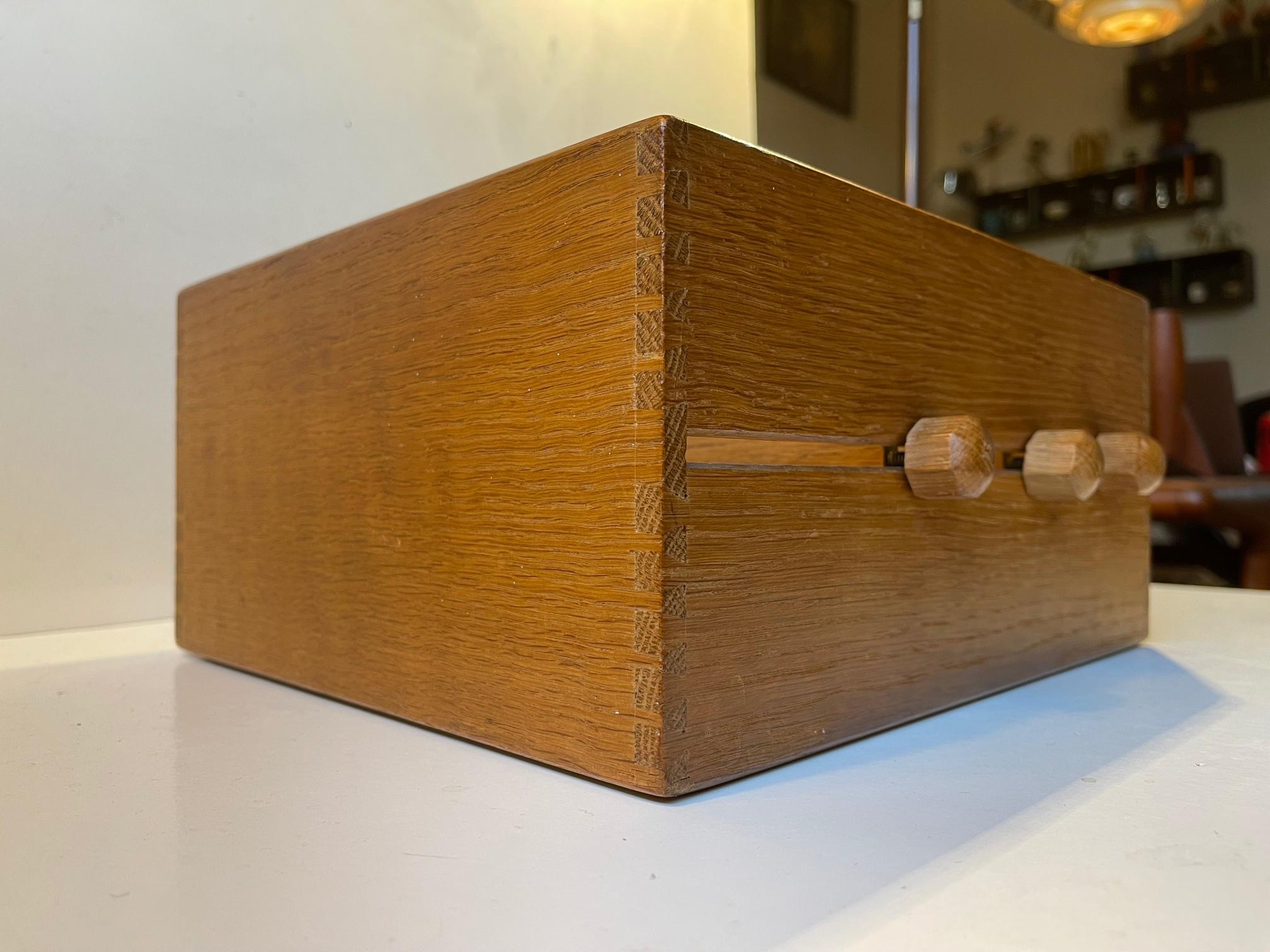 Vintage Document Organizer in Oak from Catholic Church, 1960s For Sale 1