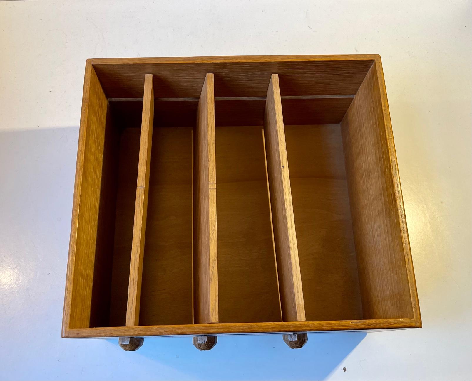 Vintage Document Organizer in Oak from Catholic Church, 1960s For Sale 3