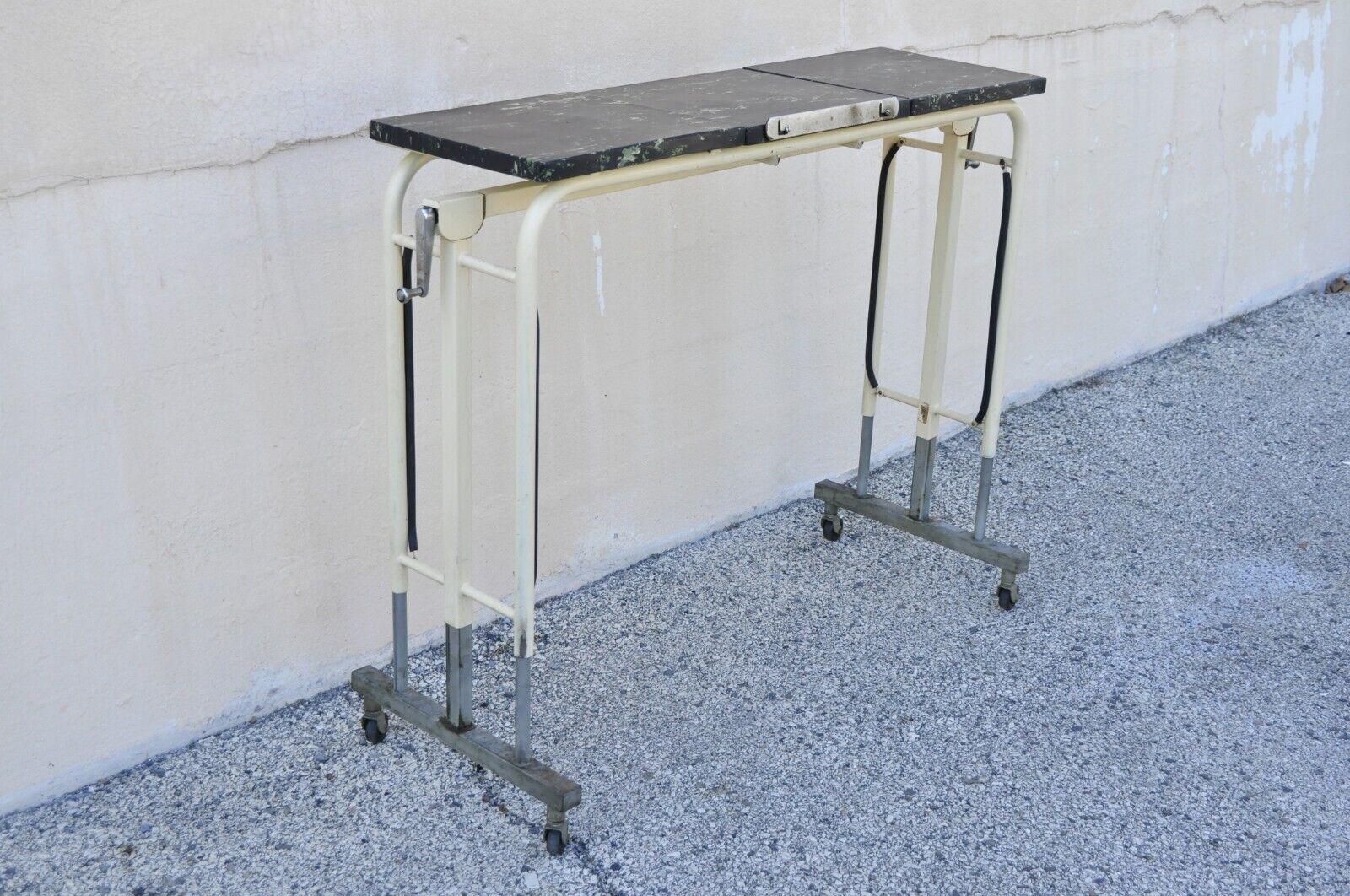 Vintage Doehler Metal Furniture Co Adjustable Medical Dental Work Drafting Table For Sale 4