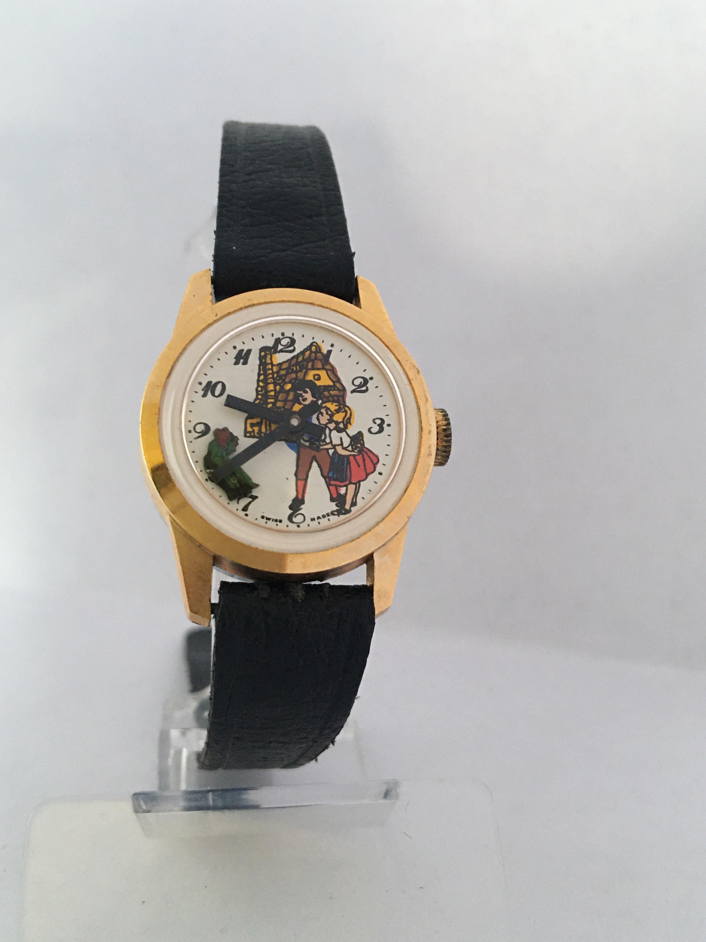 Vintage Dog Automation Swiss Mechanical Watch For Sale 8