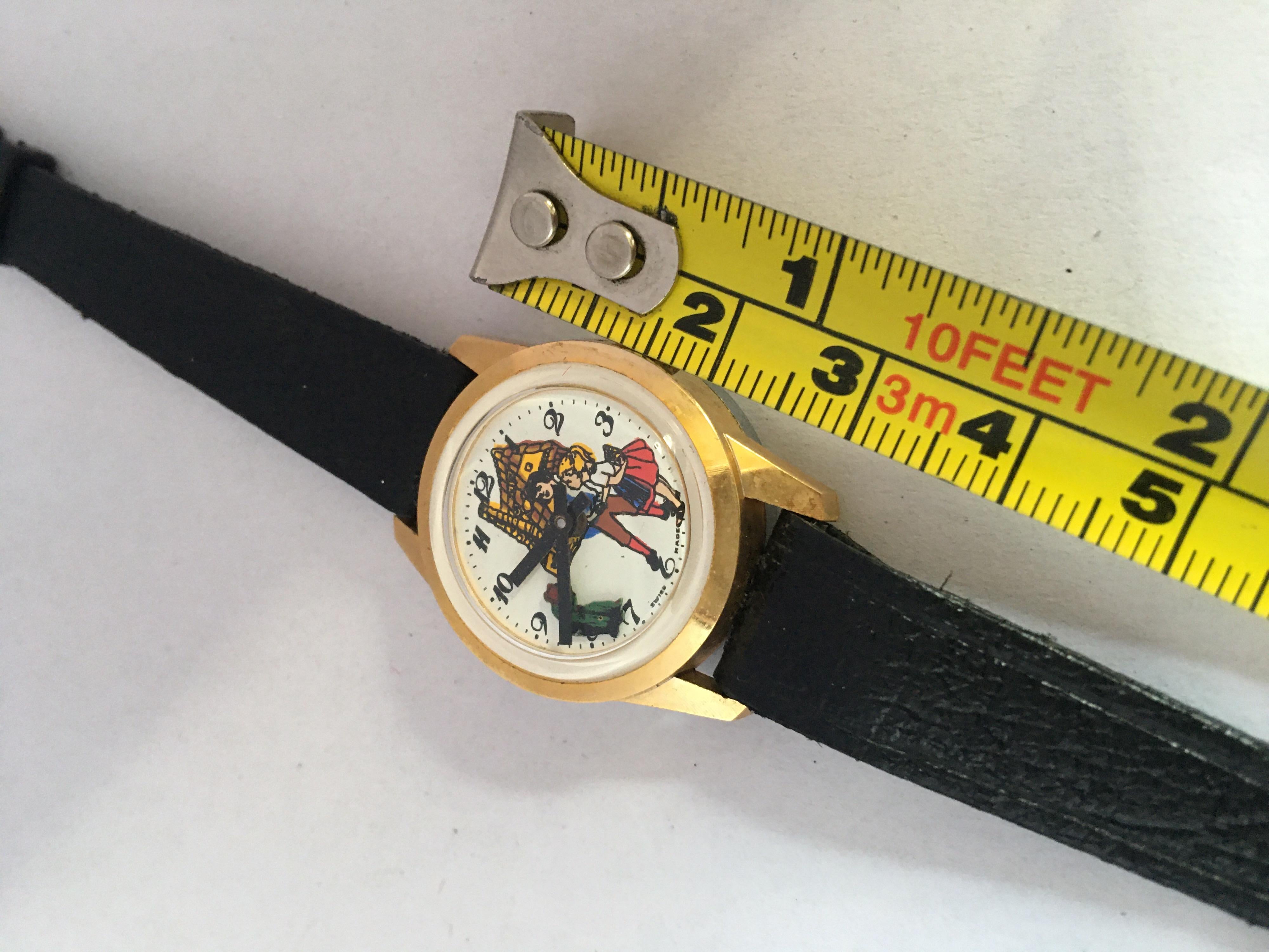 Vintage Dog Automation Swiss Mechanical Watch For Sale 4