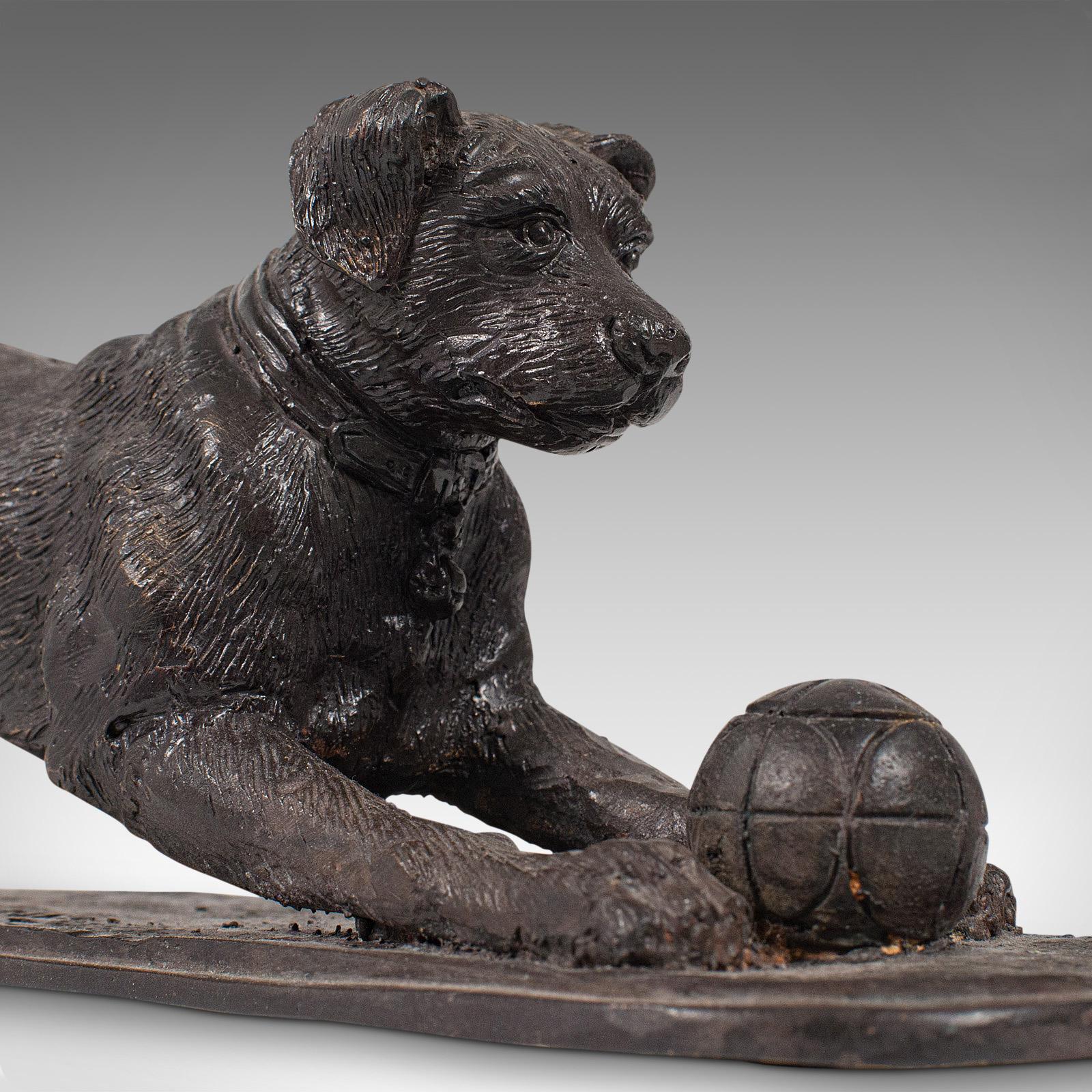 Vintage Dog Figure, English, Bronze, Statue, Playful Retriever, after PJ Mene 6