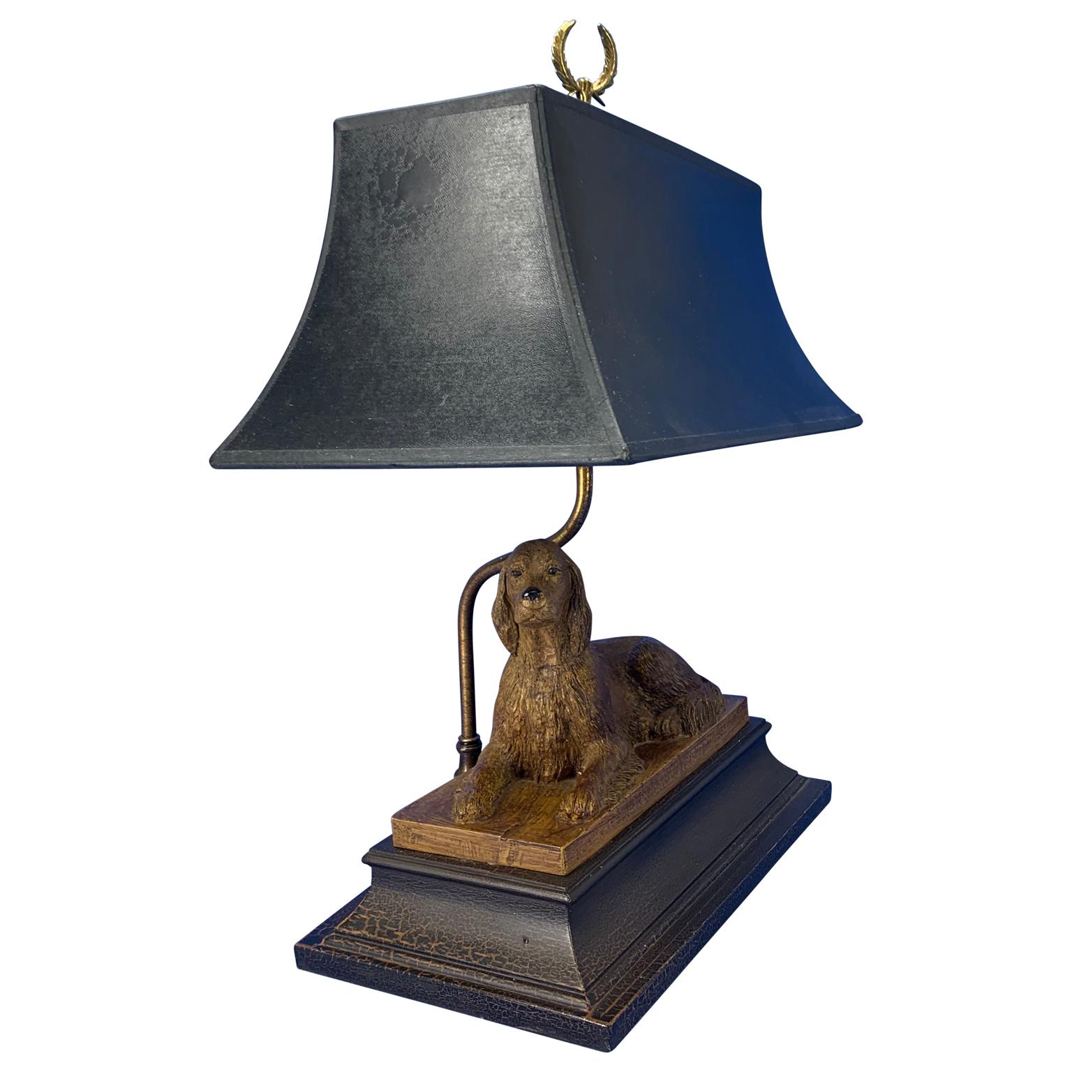 vintage dog lamp