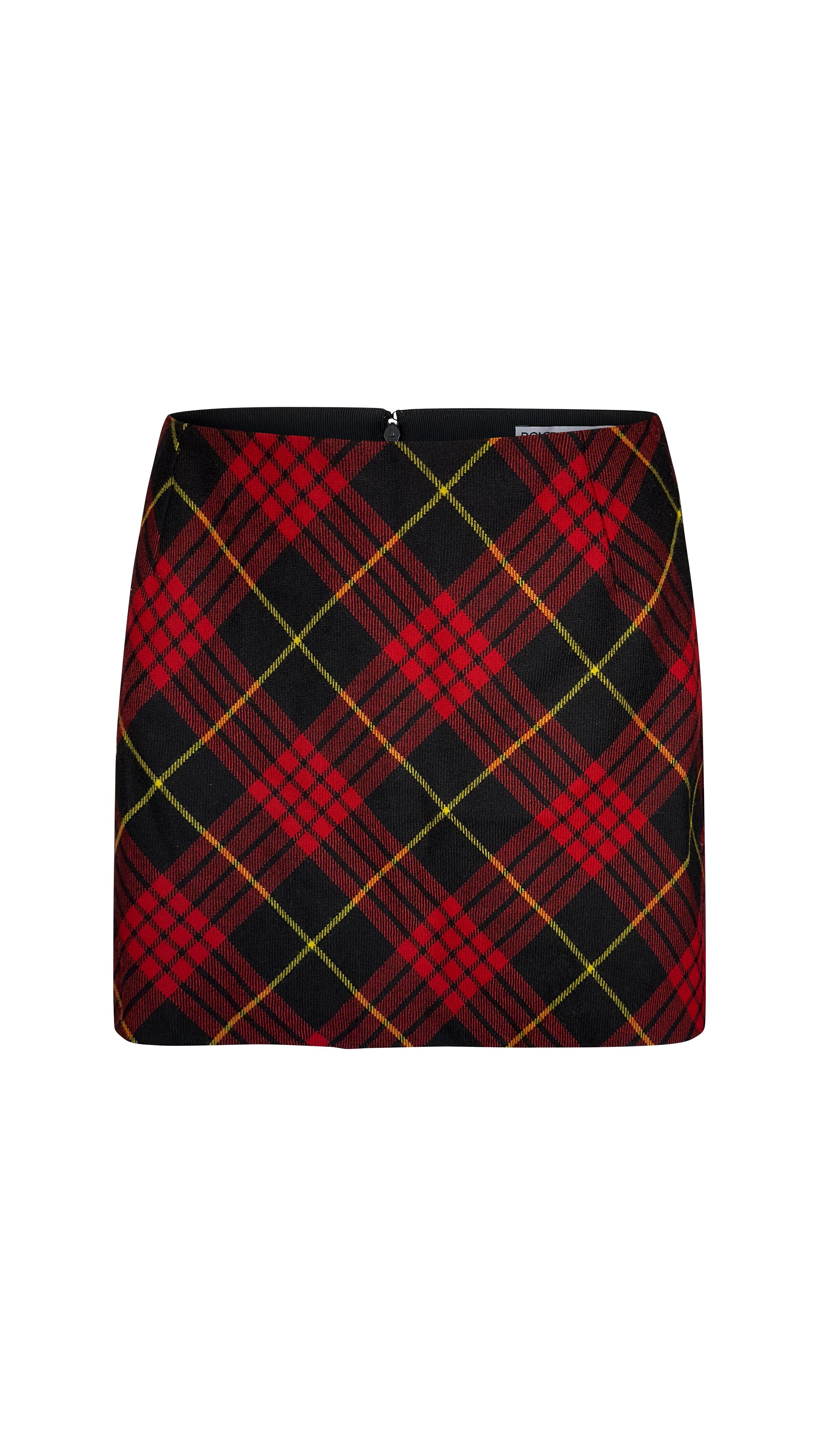 The skirt has a micro mini length in gorgeous vintage red and black tartan. This skirt has 2 slits laterally.
~Pristine conditions
~100% wool 
~Made in Italy 
~Size IT40 but fits size xs -UK 6