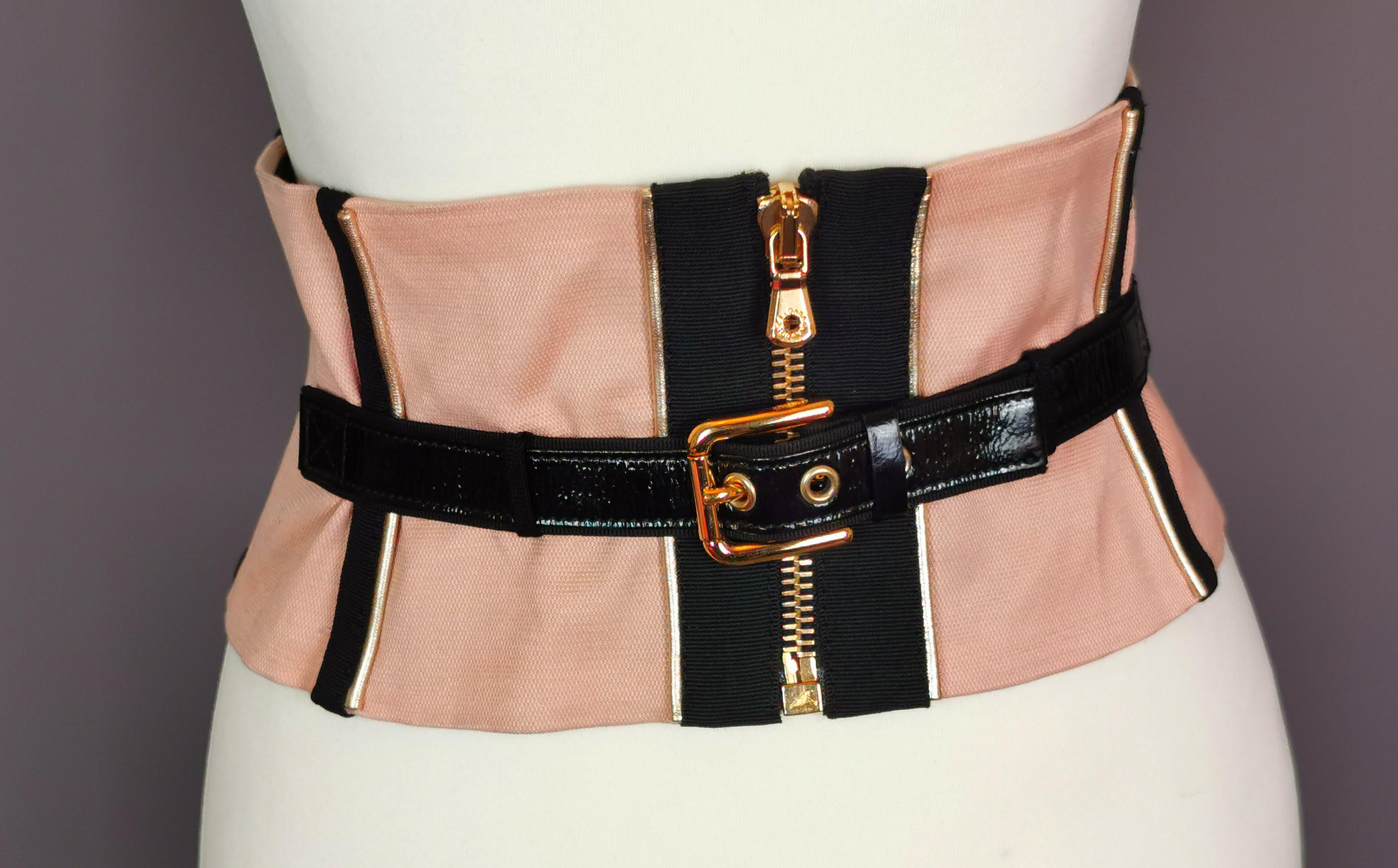 dolce and gabbana metal corset belt