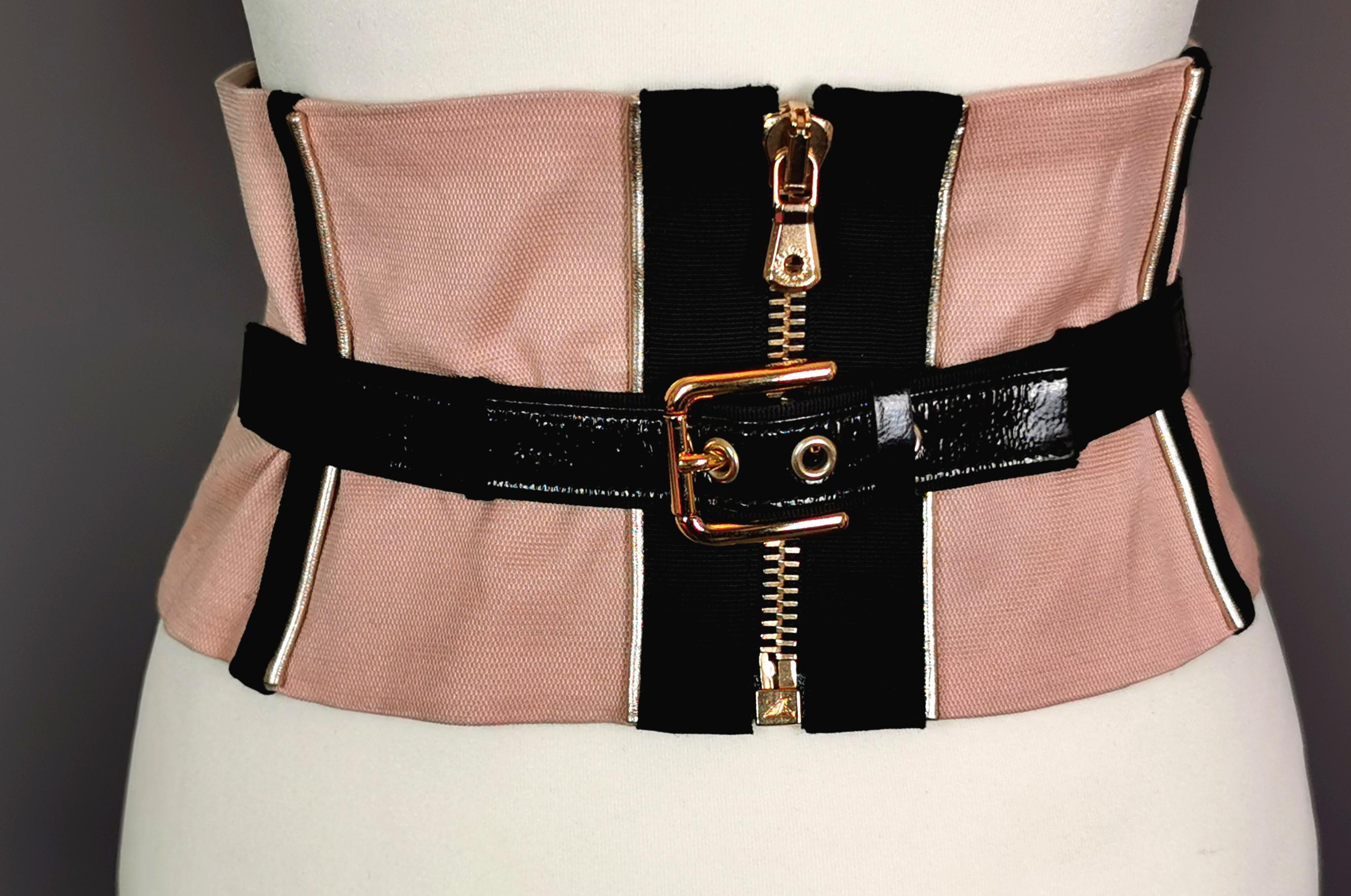 Vintage Dolce and Gabbana corset waist belt In Good Condition In NEWARK, GB