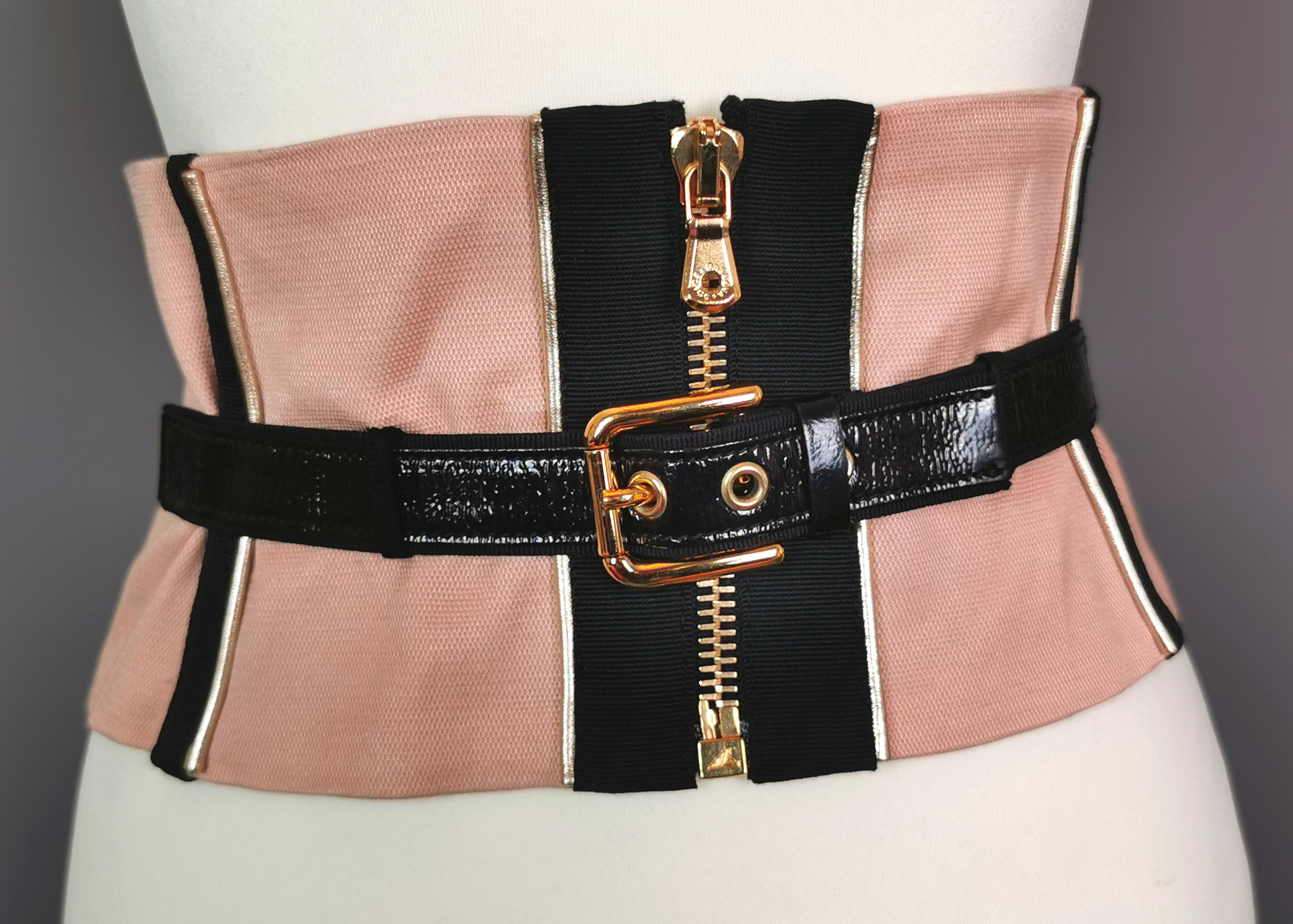 Vintage Dolce and Gabbana corset waist belt 1