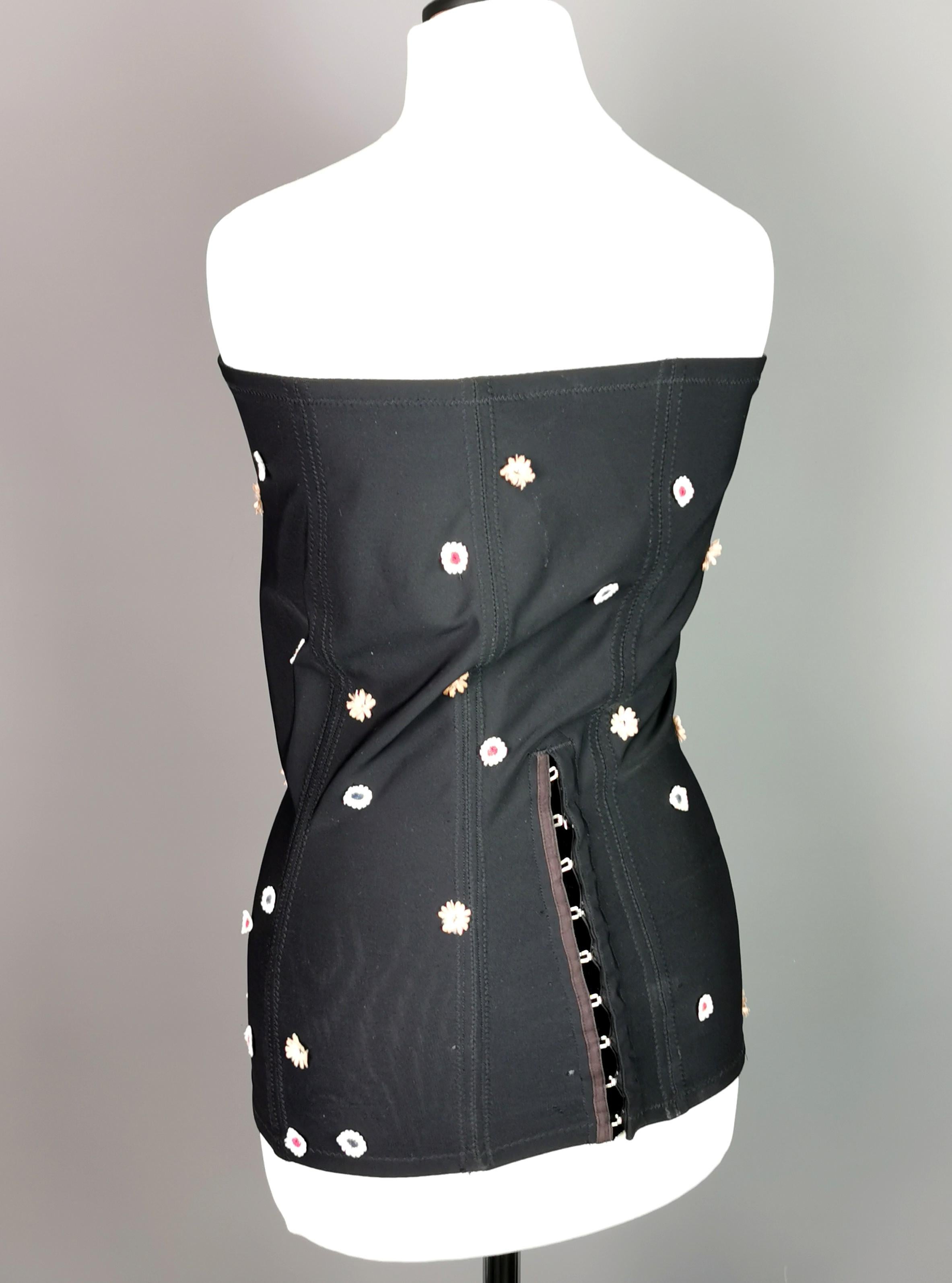 Vintage Dolce and Gabbana floral corset top, Bandeau  For Sale 1