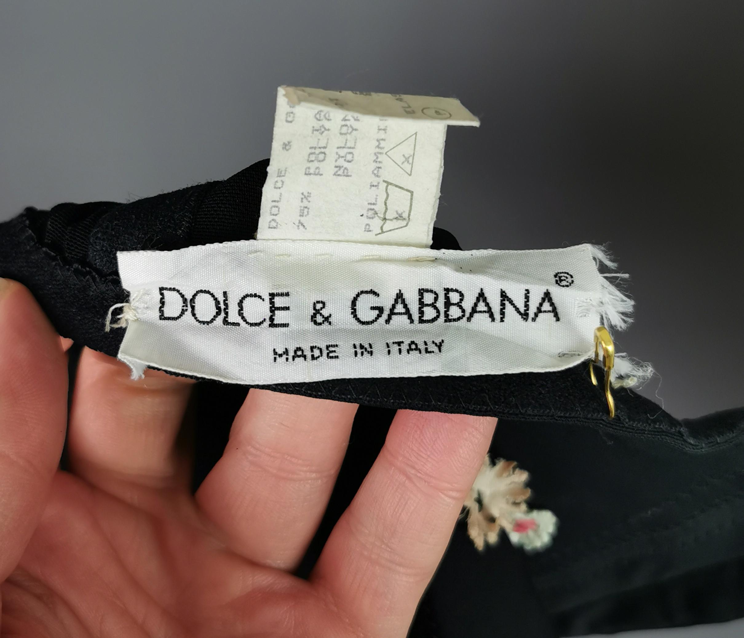 Vintage Dolce and Gabbana floral corset top, Bandeau  For Sale 2