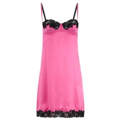 Vintage Dolce & Gabbana 1995 Pink Lace Slip Short Dress