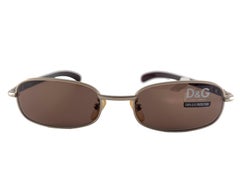 Vintage Dolce & Gabbana 2012 Silver & Bronze Sunglasses 2000's Y2K