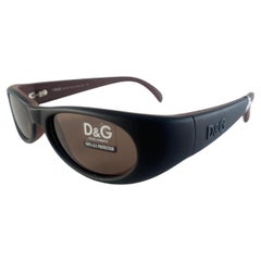 Vintage Dolce & Gabbana 2026 Matte Wrap Around Sunglasses 2000's Y2K