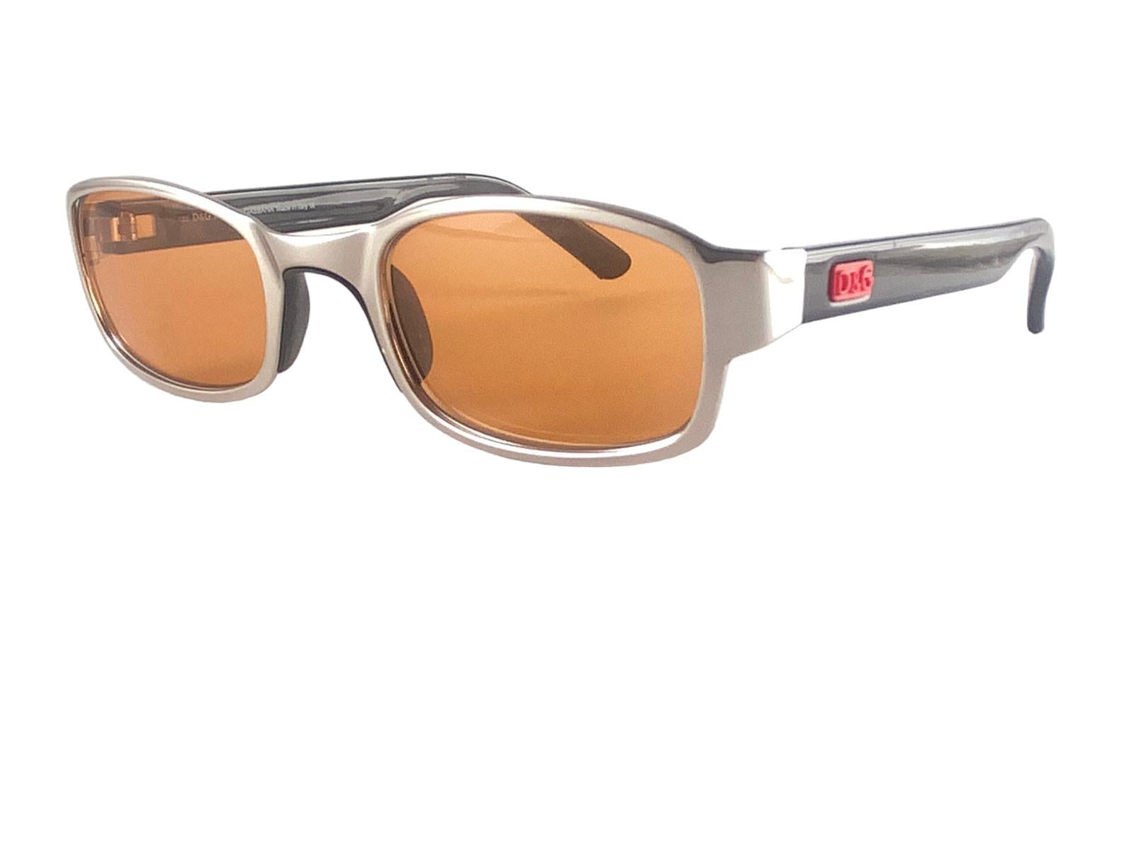 Women's or Men's Vintage Dolce & Gabbana 2029 Silver 2000'S Y2K Sunglasses Italy For Sale