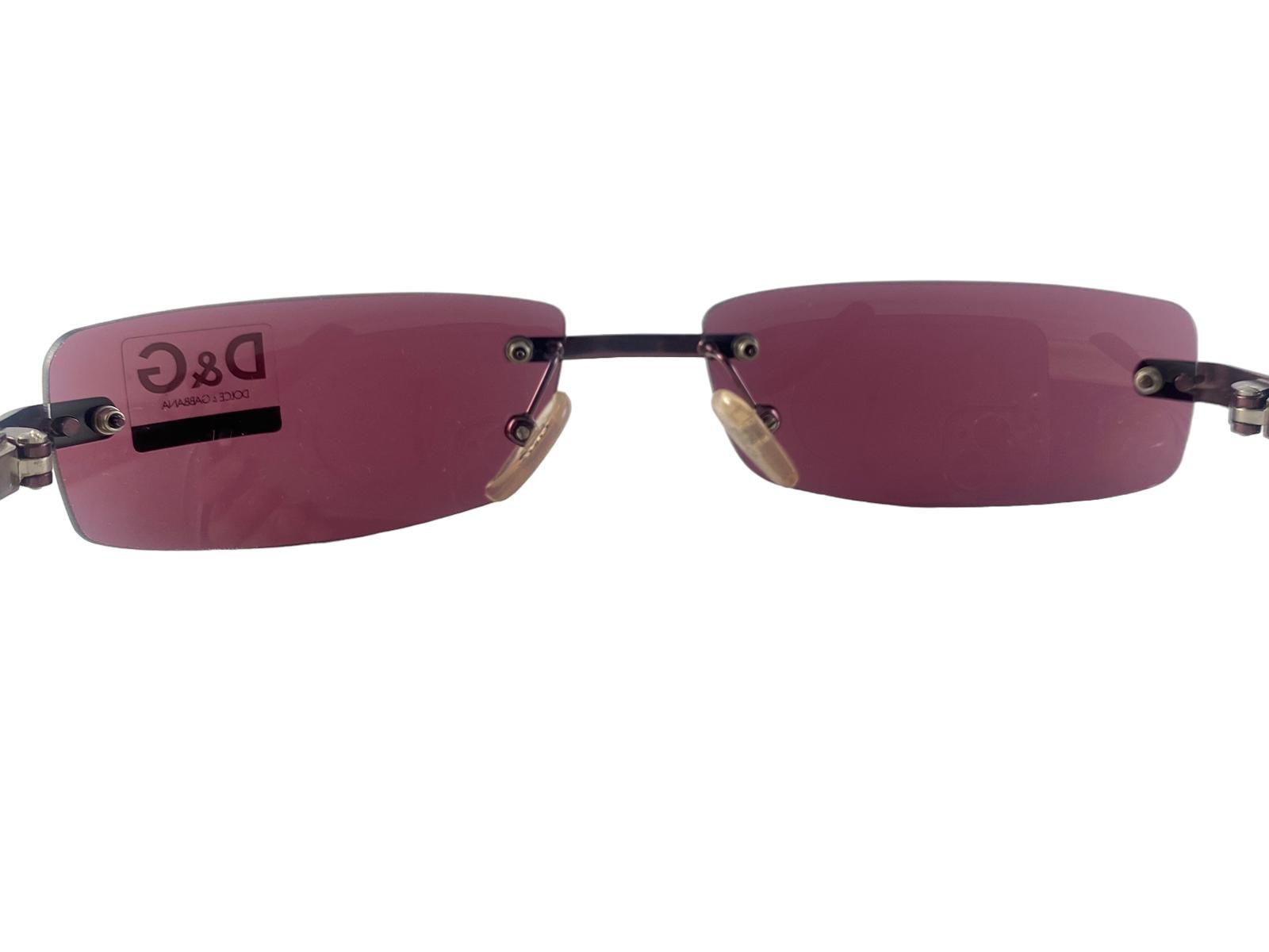 Vintage Dolce & Gabbana 2065 Randlose Vintage-Sonnenbrille 2000er Jahre Y2K im Zustand „Neu“ im Angebot in Baleares, Baleares
