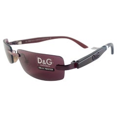 Vintage Dolce & Gabbana 2065 Rimless Sunglasses 2000's Y2K