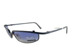 Vintage Dolce & Gabbana 2081 Black Shield Sunglasses 2000's Y2K