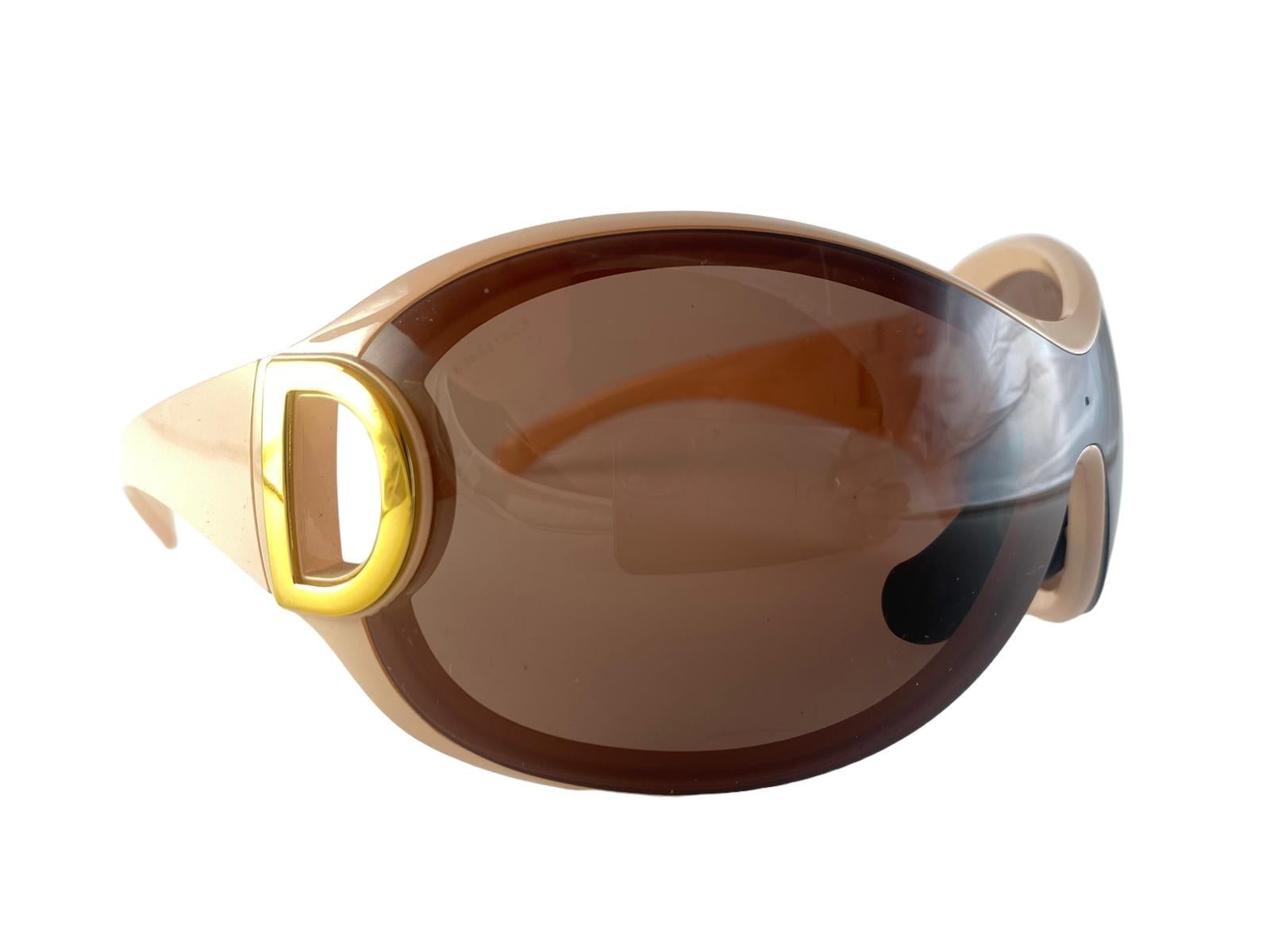 Marrone Occhiali da sole vintage Dolce & Gabbana 6024 Bubble Wrap anni 2000 Y2K in vendita