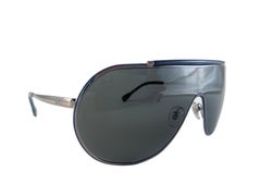 Occhiali da sole vintage Dolce & Gabbana 6075 Pilot Silver Mono Lens 2000's Y2K