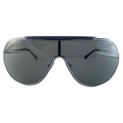 Vintage Dolce & Gabbana 6075 Pilot Silver Mono Lens Sunglasses 2000's Y2K