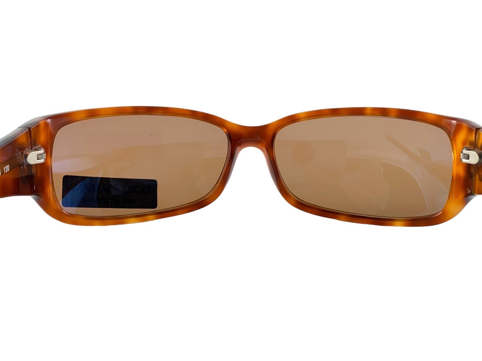 Vintage Dolce & Gabbana 6435 Tortoise Sunglasses 2000's Y2K In New Condition For Sale In Baleares, Baleares
