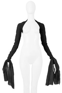 Vintage Dolce & Gabbana Black Shrug with Ties 1988